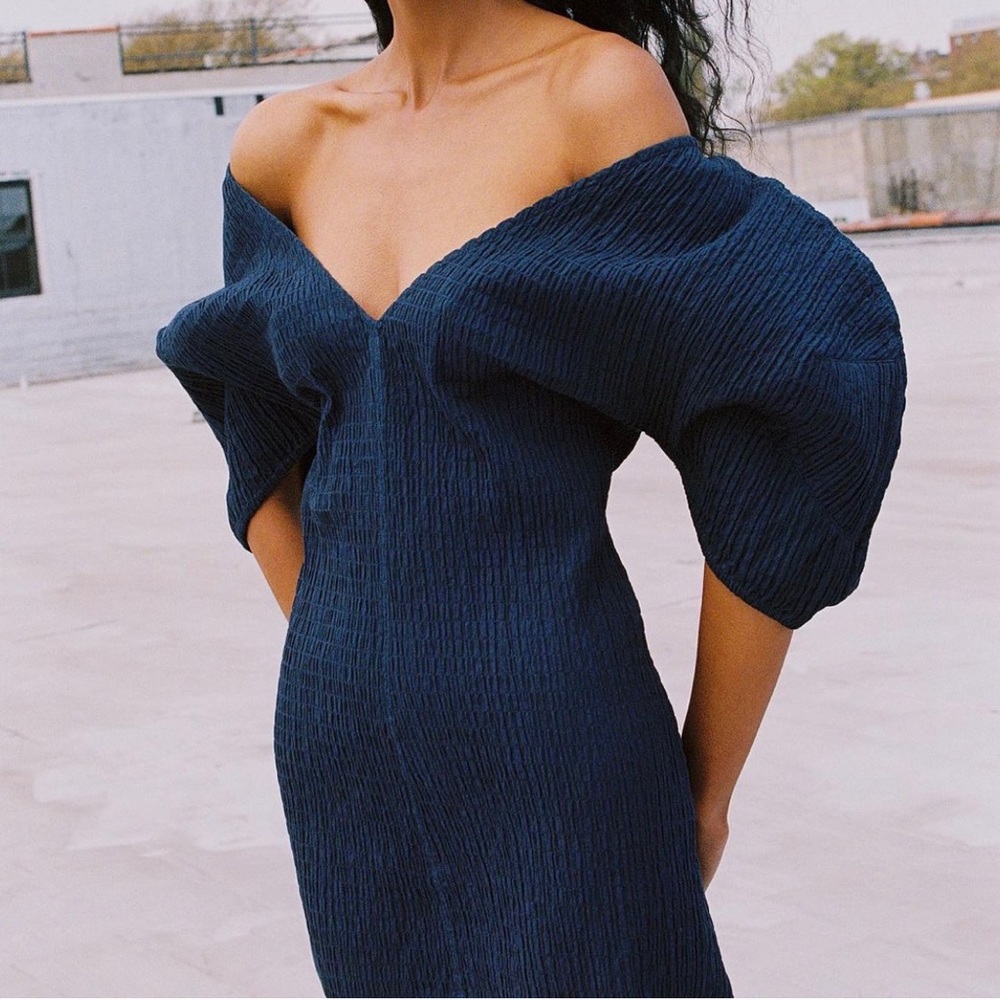 Mara Hoffman Gracen Dress in Navy M